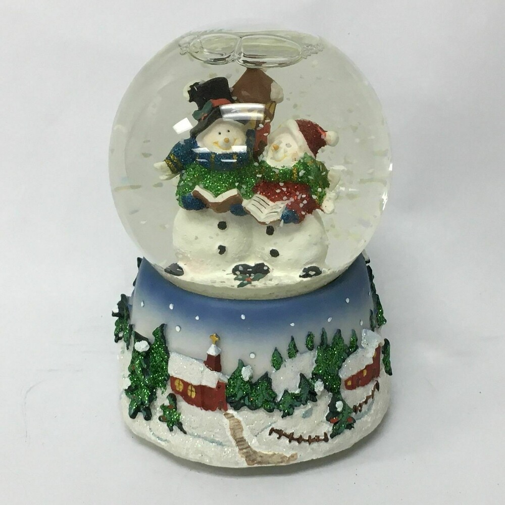 Musical Youngs Glitter Snowman Waterball Snow Christmas Caroling Snow Globe